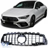 image-76-Sport grille black gloss chrome fits for Mercedes CLA C118 X118 from 19