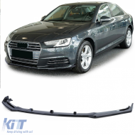 image-4-Front spoiler lip bumper black gloss with ABE for Audi A4 B9 8W 15-19