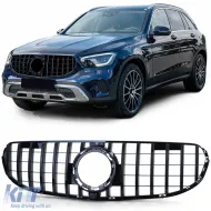 image-42-Sport radiator grille gloss black for Mercedes GLC X253 C253 without sport package 19-22