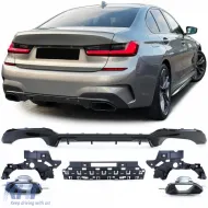 image-17-Sport rear diffuser gloss + tailpipes 340 look fits BMW 3 Series G20 G21 320 330