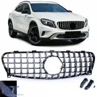 image-7-Sport grille black chrome for Mercedes GLA X156 Facelift 2017-2020