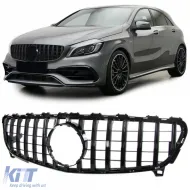 image-20-Sport radiator grille gloss black for Mercedes A-Class W176 facelift 15-18