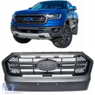 image-39-Black grille with double bar fits Ford Ranger T7 16-19 2.2 3.2