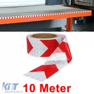 image-38-Signal tape marking tape barrier tape self-adhesive reflective red white 10m