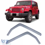 image-15-Wind deflector rain guard wind shield black smoke for Jeep Wrangler JK 07-18