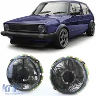 image-15-Headlights Black Smoke with Crosshair suitable for VW Golf 1 + Cabrio 74-83