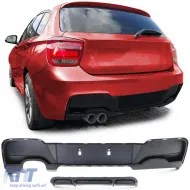 image-53-Rear diffuser Performance black matt suitable for BMW 1 Series F20 F21 120 125 11-15