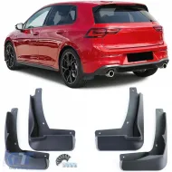 image-58-Mud flap set front and rear black for VW Golf 8 with R-Line from 19
