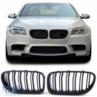 image-16-Double Slat Performance Black Kidney Grille for 5 Series BMW F10 F11 2010-2017