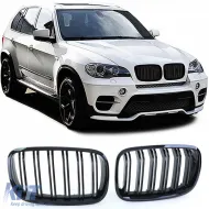 image-29-Sport double-slat performance glossy grille suitable for BMW X5 E70 X6 E71
