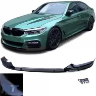 image-2-Front spoiler lip bumper black gloss suitable for 5 Series BMW G30 G31 from 2016