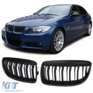 image-40-Sport kidney grille double slat performance matt suitable for BMW 3 Series E90 E91 05-08