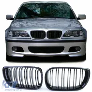 image-47-Double Slat Kidney Grille Performance Gloss Black for 3 Series BMW E46 2001-2005