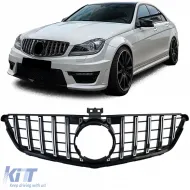image-6-Sport grille black gloss chrome for Mercedes C-Class W204 S204 C204
