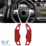 image-56-Paddle Shifter Extension Aluminum Red for Smart ForTwo 451 Coupe Cabrio 09-19