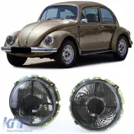image-20-Headlights Black Smoke with crosshair suitable for VW Beetle + Convertible from 73