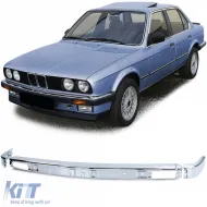 image-23-Front bumper chrome set right left center for 3 Series BMW E30 pre-facelift 82-87