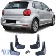 image-30-Mud flap set front and rear black for VW Polo 5 facelift 6C from 14-17