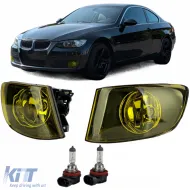 image-42-Clear glass yellow fog lights suitable for 3 Series BMW E92 E93 Coupe Convertible