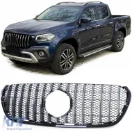 image-11-Sport grille chrome black for Mercedes X Class W470 17-20
