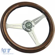 image-26-35 wooden steering wheel with silver spokes vintage style
