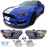 image-37-Xenon headlight set with EU approval for Ford Mustang 6 Coupe Convertible 14-17