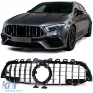 image-58-Sport grille black gloss chrome for Mercedes A-Class W177 V177 18-24