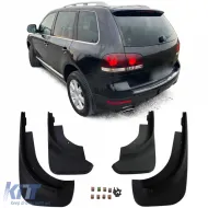 image-30-Mud flap set front and rear black for VW Touareg I 7L 2002-2010