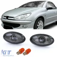 image-13-Clear glass side indicator black smoke for Peugeot 107 206 SW CC 307 407 607