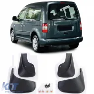 image-52-Mud flap set front and rear black for VW Caddy III IV V 04-22