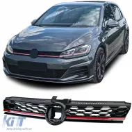 image-50-Radiator grille black gloss for VW Golf 7 GTI Facelift 17-20