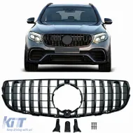 image-60-Sport radiator grille front grill gloss black for Mercedes GLC X253 C253 2015-2019