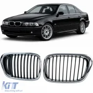image-74-Sport grille front grill black chrome fits for 5 Series BMW E39 1995-2003
