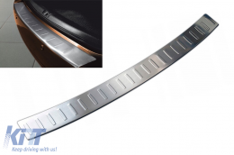 image-45-Avisa rear bumper protector suitable for Volkswagen Touran 2010-2015, chrome