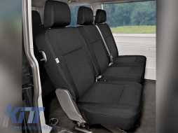 image-45-Kegel upholstery series Ares Tailor Made 1+2 seats suitable for second row of Volkswagen T5 2003-2015, black