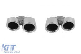 image-35-Round chrome GT style exhaust tips suitable for Porsche Panamera 2014-2016