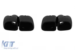 image-27-Set of oval black gloss exhaust tips suitable for Porsche Macan 2014-2016, length 270mm, inlet 63mm