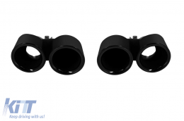 image-42-Set of round black gloss exhaust tips suitable for Porsche Macan 2019-2024