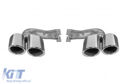 image-45-Chrome tip exhaust package suitable for Porsche Cayenne after 2018