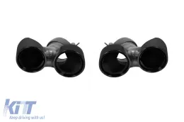 image-33-Gloss black round exhaust tips set suitable for Porsche 911 991 2016-2019