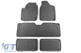 image-25-Specific rubber mats suitable for VW Sharan, Seat Alhambra 1995-2010, Ford Galaxy 1995-2006, 7 seats, Set of 5 pcs, grey