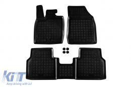 image-69-Specific rubber mat suitable for Skoda ENYAQ IV after 2020, EV version, without the tunnel in the middle in the second row, 3-piece set, black color