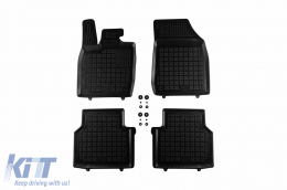 image-35-Specific rubber mats suitable for Skoda Enyaq IV SUV, Coupe EV version with built-in tunnel for the second row of seats after 2020, 4-piece set, black color