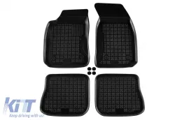 image-3-Specific rubber mats suitable for Audi A4 1994-2001, 4-piece set, black color