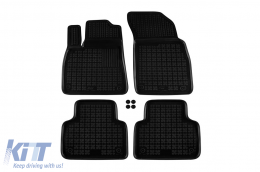 image-37-Specific rubber mats suitable for Audi Q7 after 2015 with 5 or 7 seats with the third row seats, Q8 after 2018, 4-piece set, black color