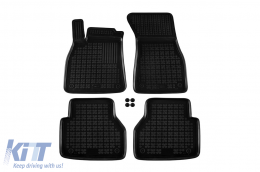 image-41-Specific rubber mats suitable for Audi A6 sedan, wagon after 2018, 4-piece set, black color