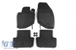 image-45-Specific rubber mats suitable for Volvo S60 2001-2009, V70, XC70 1999-2007, 4-piece set, black color