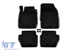 image-29-Specific rubber mats suitable for Ford Fiesta 2008-2016, 4-piece set, black color
