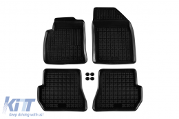 image-30-Specific rubber mats suitable for Ford Fiesta 2005-2008, Fusion 2005-2012, 4-piece set, black color