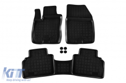 image-42-Specific rubber mats suitable for Ford Tourneo Courier after 2014, 3-piece set, black color